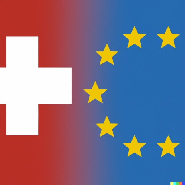 CH und EU Flaggen kombiniert für Blog
